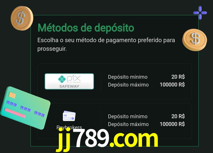 O cassino jj789.com oferece uma grande variedade de métodos de pagamento